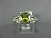 ESTATE 1.0CT DIAMOND & AAA YELLOW TOPAZ 14KT WHITE GOLD CUSHION ENGAGEMENT RING