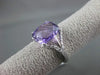 ESTATE 4.36CTW DIAMOND & AAA AMETHYST 14KT WHITE GOLD TENSION FILIGREE RING