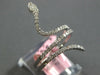 ESTATE .38CT DIAMOND 14KT WHITE GOLD 3D HAPPY SNAKE FUN RING