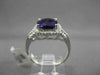 ESTATE 2.25CT DIAMOND & AAA EXTRA FACET AMETHYST 14KT WHITE 3D HALO DESIGN RING
