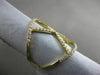 ESTATE LARGE .58CT ROUND DIAMOND 18KT YELLOW GOLD 3D OPEN X DESIGN FUN LOVE RING