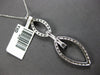 LARGE .38CT DIAMOND 14KT WHITE GOLD DOUBLE LEAF SOLITAIRE FUN FLOATING PENDANT