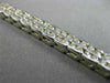ESTATE WIDE 4.80CT DIAMOND 14KT WHITE GOLD 3D TWO ROW CHANNEL TENNIS BRACELET