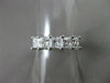 ESTATE WIDE 1.04CT DIAMOND 14K WHITE GOLD 5 STONE PRINCESS ANNIVERSARY RING 1625