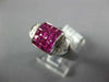 1.65CT DIAMOND & AAA RUBY 18KT WHITE GOLD 3D ROUND & PRINCESS SQUARE MENS RING