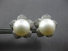 LARGE .80CT DIAMOND & AAA SOUTH SEA PEARL 18K WHITE GOLD FLOWER CLIP ON EARRINGS
