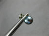 ESTATE AAA TAHITIAN PEARL 14KT WHITE GOLD 3D CLASSIC ROUND SOLITAIRE EARRINGS