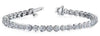 ESTATE 3.0CT DIAMOND 14KT WHITE GOLD 3D ROUND SQUARE ETERNITY TENNIS BRACELET