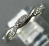 ESTATE .15CT DIAMOND 14KT WHITE GOLD 3D INFINITY SEMI ETERNITY ANNIVERSARY RING