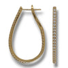 LARGE .89CT DIAMOND 18KT YELLOW GOLD ROUND INSIDE OUT TEAR DROP HANGING EARRINGS