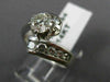 ESTATE 1.20CT DIAMOND 14KT WHITE GOLD CLASSIC CRISS CROSS ENGAGEMENT RING #20334