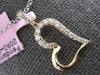 ESTATE .24CT DIAMOND 14KT YELLOW GOLD CLASSIC ROUND OPEN HEART FLOATING PENDANT
