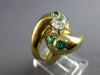 EXTRA LARGE 1.15CT DIAMOND & AAA EMERALD 18K YELLOW GOLD ENGAGEMENT RING #28010