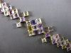 EXTRA LARGE 49.01CT AAA MULTI GEM 18KT YELLOW GOLD PRINCESS GEOMETRICAL BRACELET