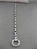 ESTATE 1.00CTW DIAMOND 14KT WHITE GOLD OPEN CIRCLE LINE BRACELET 7" INCH #20996