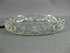 WIDE 1.79CT DIAMOND 18KT WHITE GOLD 3D OPEN FILIGREE MULTI HEART BANGLE BRACELET