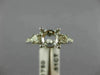 ESTATE WIDE .51CT DIAMOND 14K WHITE GOLD FLOWER SEMI MOUNT ENGAGEMENT RING 22187