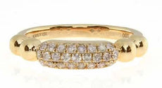 .32CT PINK DIAMOND 18KT ROSE GOLD THREE ROW PAVE MULTI BEAD FUN FRIENDSHIP RING