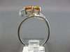 1.37CT DIAMOND & AAA CITRINE 14KT WHITE GOLD CUSHION & ROUND LOVE KNOT FUN RING