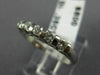 ESTATE 5 DIAMOND 14K WHITE GOLD TENSION SET WEDDING ANNIVERSARY RING 2.5MM 14603