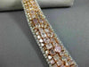 ESTATE LARGE 23.72CT WHITE & PINK DIAMOND 18KT WHITE & ROSE GOLD TENNIS BRACELET