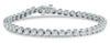 ESTATE 5.0CT DIAMOND 14KT WHITE GOLD 3D CLASSIC ROUND 3 PRONG TENNIS BRACELET