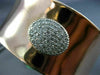 ESTATE LARGE 1.20CT DIAMOND 18KT ROSE GOLD 3D OVAL PAVE CLUSTER BANGLE BRACELET