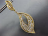 ESTATE LARGE 4.24CT DIAMOND 18KT YELLOW GOLD 3D MULTI ROW LEAF HANGING EARRINGS