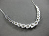 ESTATE 2.11CT DIAMOND 14KT WHITE GOLD ROUND GRADUATING BY THE YARD LOVE NECKLACE