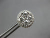 LARGE 2.03CT DIAMOND 18KT WHITE GOLD CLUSTER INVISIBLE FLOWER HALO STUD EARRINGS