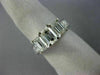 WIDE 3.0CT PRINCESS & BAGUETTE DIAMOND 14KT WHITE GOLD 3 STONE ENGAGEMENT RING
