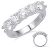 LARGE 2.0CT DIAMOND 14KT WHITE GOLD CLASSIC 5 STONE SHARE PRONG ANNIVERSARY RING