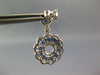 2.94CT DIAMOND & AAA CABOCHON SAPPHIRE 14KT WHITE GOLD FLOWER HANGING EARRINGS