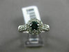 ESTATE .59CT WHITE & BLUE DIAMOND 14KT WHITE GOLD SOLITAIRE HALO ENGAGEMENT RING