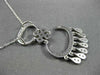 ANTIQUE LARGE .40CT DIAMOND 18KT WHITE GOLD 3D FILIGREE CHANDELIER PENDANT #3029