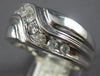 ESTATE WIDE .50CT DIAMOND 14KT WHITE GOLD CRISS CROSS DIAGONAL CHANNEL MENS RING