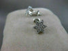 ANTIQUE .50CTW DIAMOND STAR CLUSTER 14K WHITE GOLD POST EARRINGS FG VVS/VS #5272