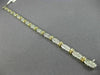 ESTATE 3.36CT DIAMOND 14K WHITE & YELLOW GOLD TWO ROW SEMI BEZEL TENNIS BRACELET