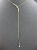 LARGE .50CT DIAMOND 18K YELLOW GOLD GRADUATING SOLITAIRE JOURNEY LARIAT NECKLACE