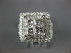 EXTRA LARGE 4.42CT DIAMOND 18KT WHITE GOLD 3D ROUND & PRINCESS ENGAGEMENT RING