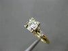 ANTIQUE .57CT DIAMOND 14KT TWO TONE GOLD FILIGREE FISHTAIL ENGAGEMENT RING #9122