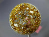 GIA LARGE 6.66CT MULTI COLOR DIAMOND 18K TWO TONE GOLD 3D FILIGREE COCKTAIL RING