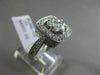 ESTATE LARGE 1.20CT ROUND DIAMOND 14KT WHITE GOLD 3D SQUARE FILIGREE FLOWER RING