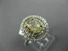 ESTATE 2.12CT WHITE & FANCY YELLOW DIAMOND 14KT 2 TONE GOLD OVAL ENGAGEMENT RING