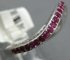 ESTATE .75CT AAA PINK SAPPHIRE 14KT WHITE GOLD 3D CLASSIC WAVE FUN RING