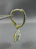 ESTATE 1.16CT DIAMOND 14KT YELLOW GOLD 3D DOUBLE HALO LEVERBACK HANGING EARRINGS
