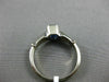 ESTATE .89CT DIAMOND & AAA SAPPHIRE 14K WHITE GOLD 3D SEMI BEZEL ENGAGEMENT RING
