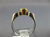 ESTATE .75CT DIAMOND 14KT 2 TONE GOLD ROUND 3 STONE SEMI BEZEL ENGAGEMENT RING
