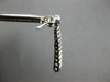 ESTATE LARGE 2CT DIAMOND 14KT WHITE GOLD GRADUATING JOURNEY BAR HANGING EARRINGS