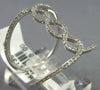 ESTATE LARGE .31CT DIAMOND 14KT WHITE GOLD CLASSIC LOVE KNOT INFINITY FUN RING